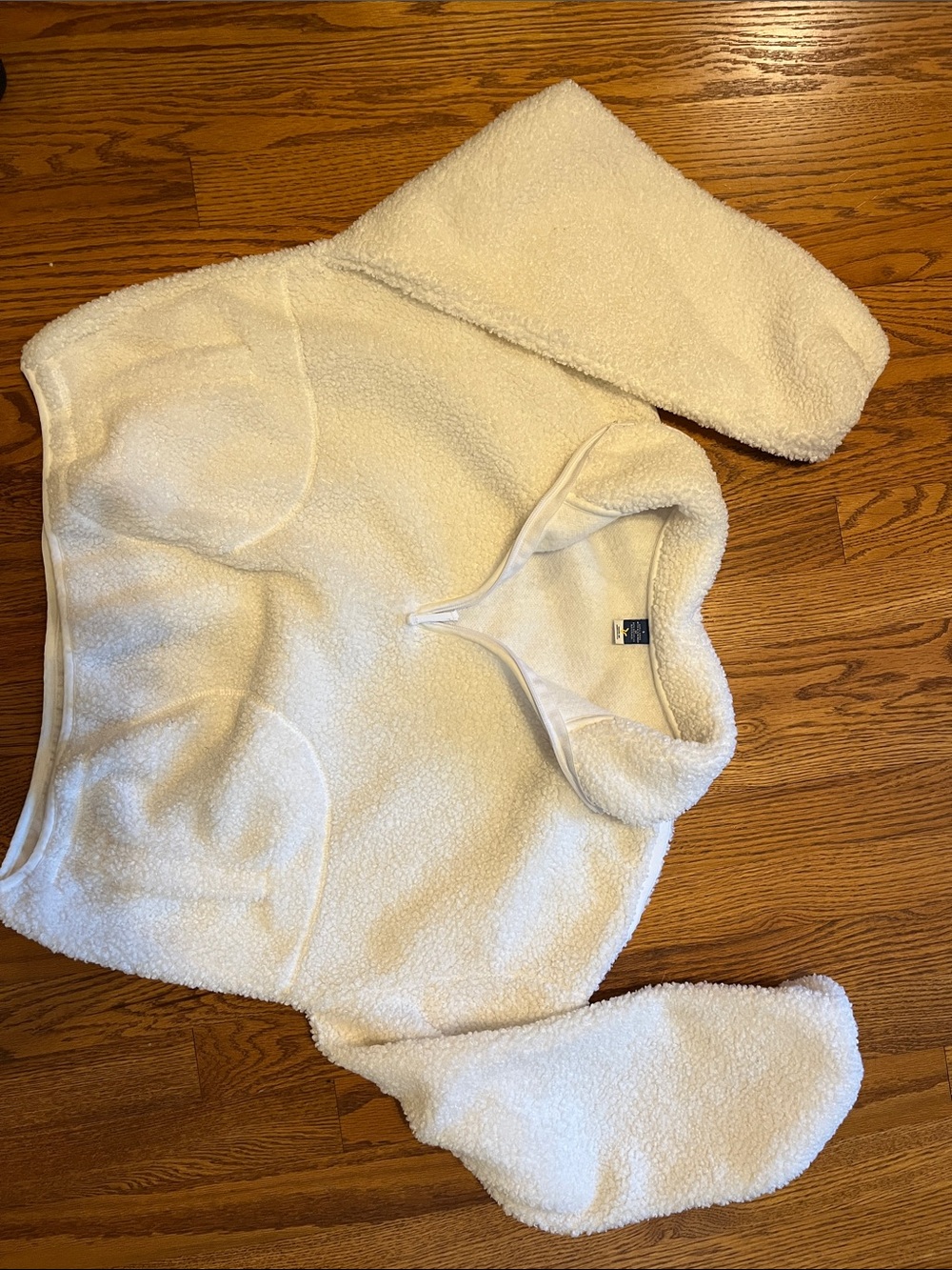 All in motion Women’s Cozy white Sherpa Quarter-Zip Sweater